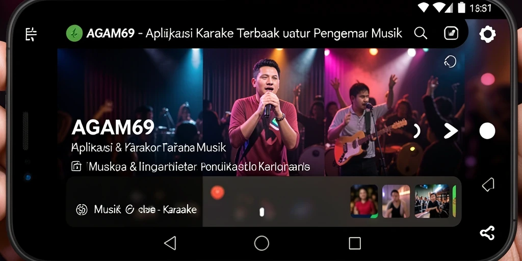 Tampilan antarmuka AGAM69 yang memudahkan pengguna karaoke.