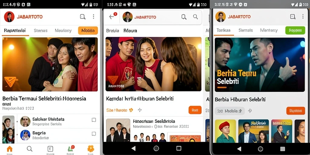 Antarmuka JABARTOTO menampilkan berita hiburan selebriti dengan menarik.