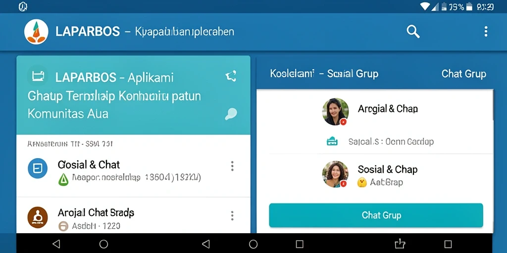 Tampilan antarmuka LAPARBOS yang menarik dan mudah digunakan.