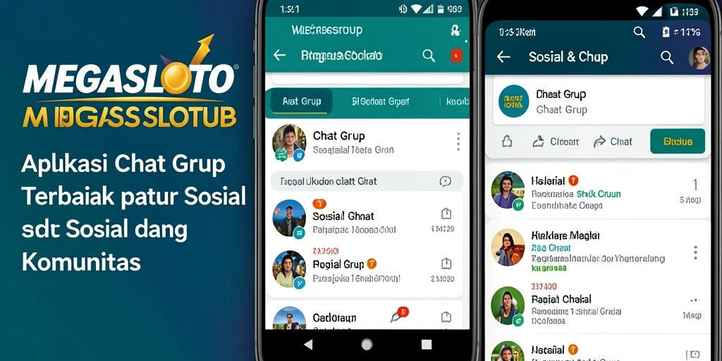 Tampilan antarmuka MEGASLOTO yang modern dan intuitif untuk Chat Grup.