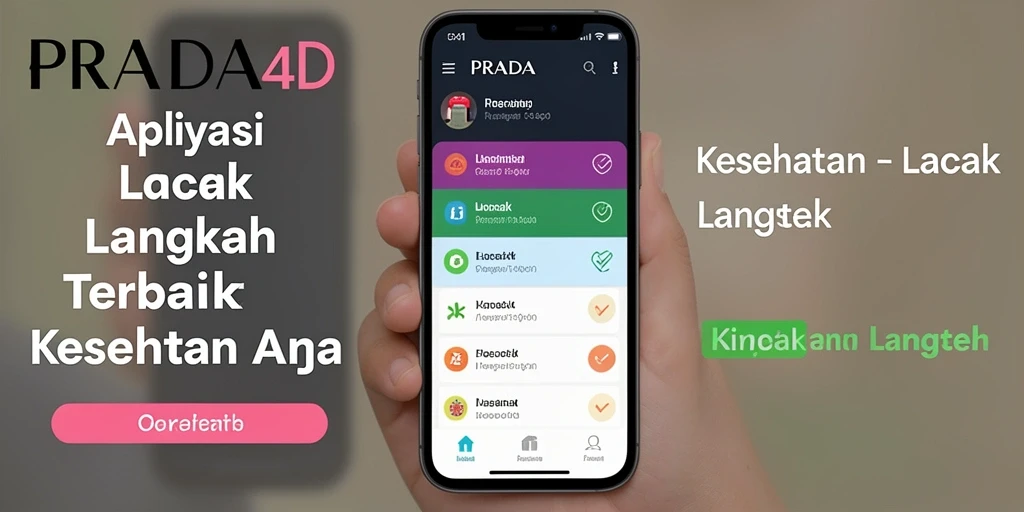 Screenshot PRADA4D menunjukkan antarmuka pelacakan langkah yang mudah digunakan.