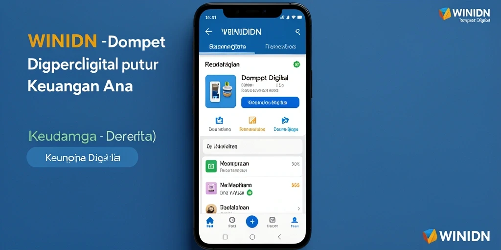 Tampilan antarmuka <strong>WINIDN</strong> yang bersih dan mudah digunakan untuk transaksi Dompet Digital.